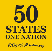 50 States One Nation Tile in Yellow
